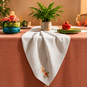 GIFT CHEST NAPKIN SET FLORINE IVORY GREEN 46X46 CM (SET OF 8)
